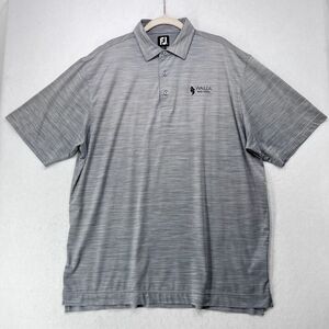 FootJoy Polo Shirt Men XL Grey Wailea Maui Hawaii Golf Club Performance Stretch
